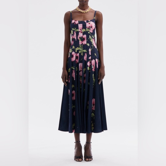 $3000 OSCAR DE LA RENTA ICONIC FLORAL DRESS US 8 M